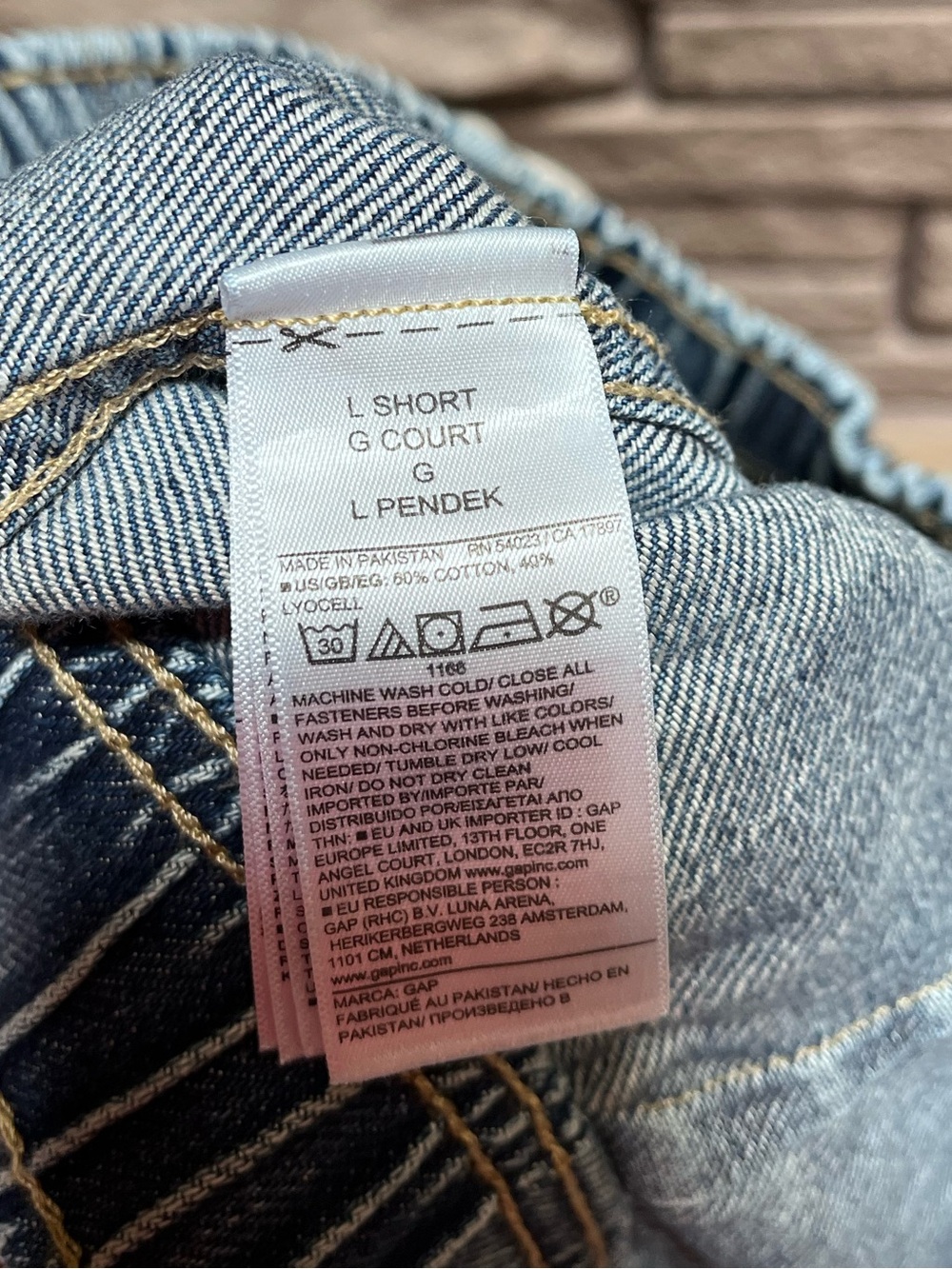 GAP Supersoft Pull On Barrel Leg Jean Light Wash Size large short - Picture 8 of 11